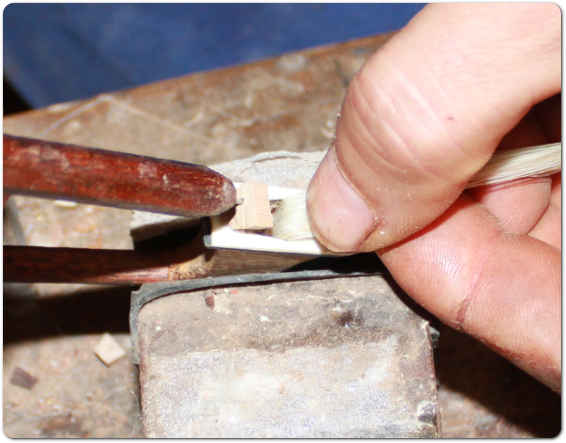 Violin bow making process Bow maker luthier workshop